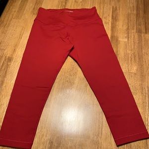 Yogasmoga red cropped leggings